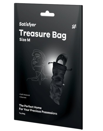 Sac de rangement sextoys noir taille M Treasure Bag Satisfyer - CC597859