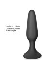 Plug anal noir 11.5cm avec ventouse - CC5700401010