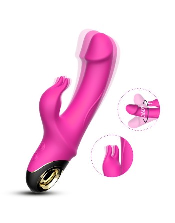 Vibromasseur Rabbit rose 9 modes de vibrations puissantes - USK-V10PNK