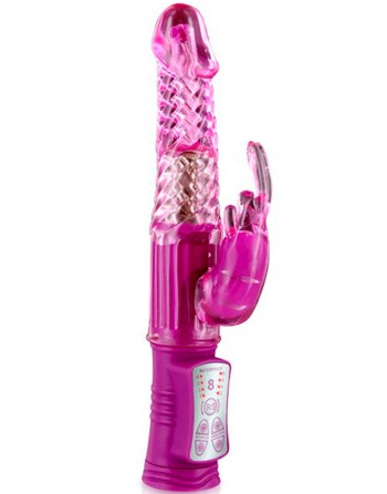 Vibromasseur rabbit rose waterproof avec billes rotatives - CC5160620050