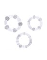 Pack 3 cockring transparents avec billes - CR-COR005CLE