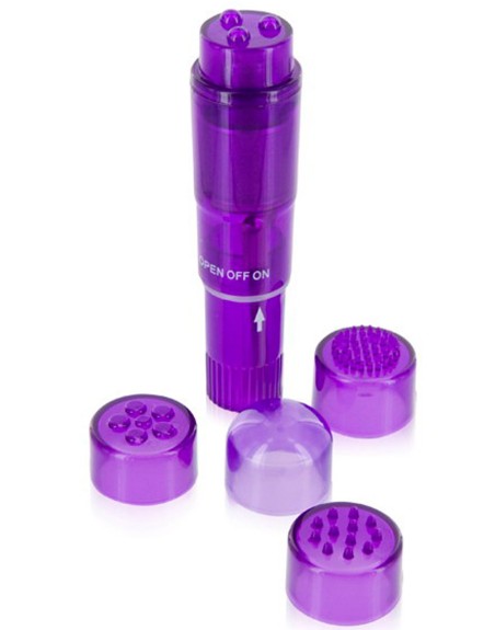 Stimulateur de clitoris violet têtes changeables - CC570033