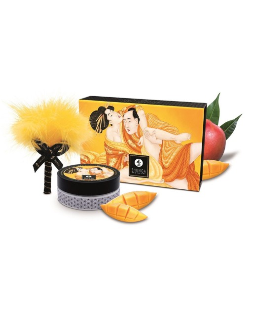 Mini Coffret poudre corporelle mangue et plumeau assorti - CC1035