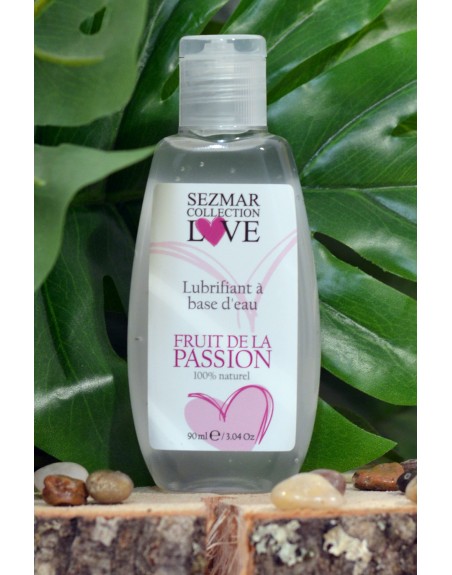 Lubrifiant à base d'eau 100% naturel Fruit de la passion 90ml - SEZ078