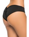 Tanga noir froncé sur les fesses - MAL3025BLK